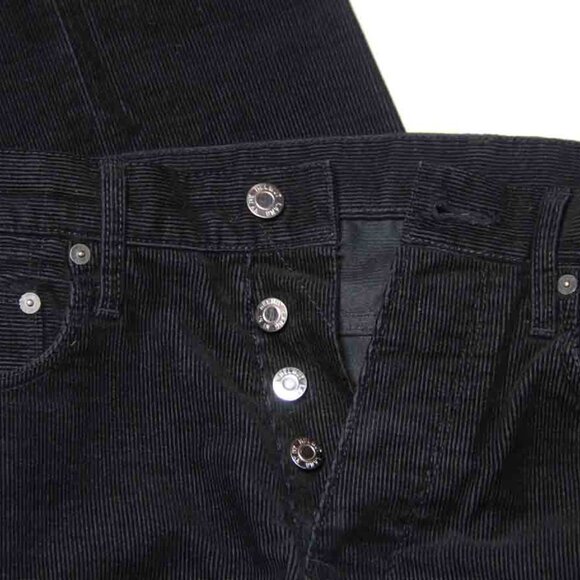 NWOT Helmut Lang Corduroy Pants Button Fly Black Men's Slim Fit 30 X 34 - Picture 2 of 3